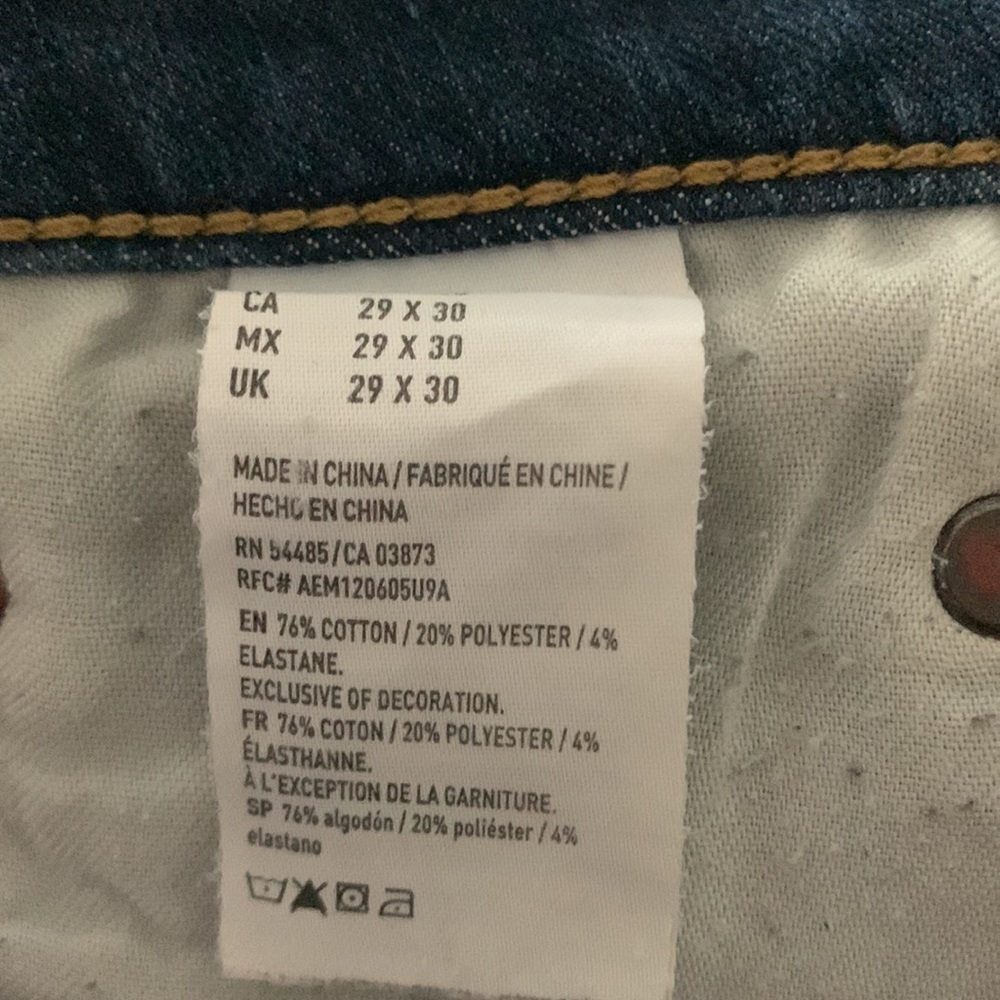 American Eagle Men's Extreme Flex Slim Straight Stretch Jean size 29x30 - Picture 6 of 6